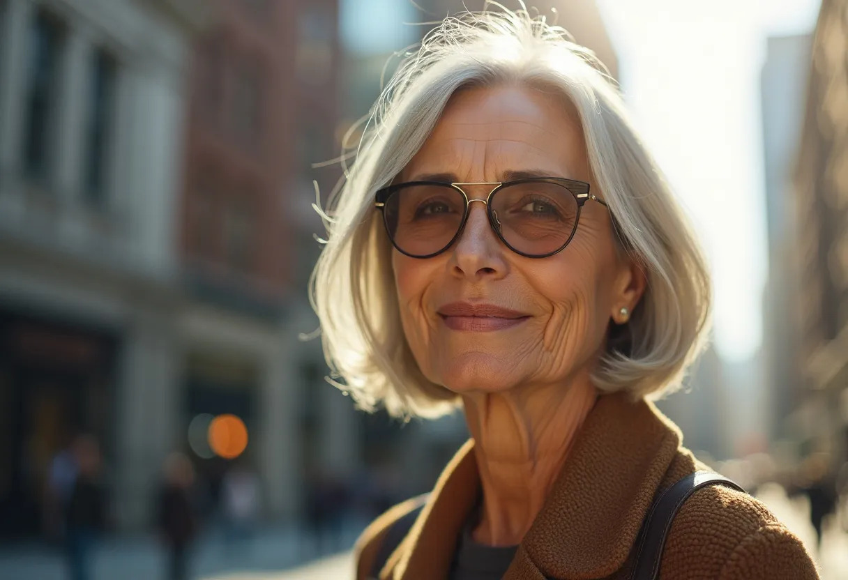 femme 60 ans lunettes